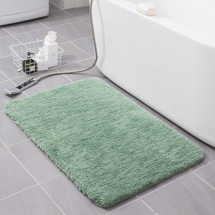 Pluche shaggy badmatten voor de badkamer met antislipzool, sneldrogende microvezel sets