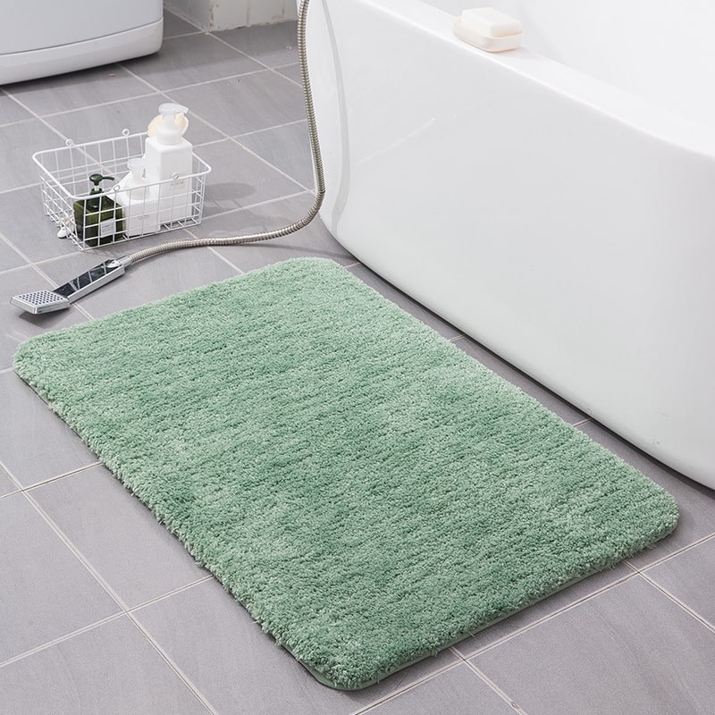 Pluche shaggy badmatten voor de badkamer met antislipzool, sneldrogende microvezel sets