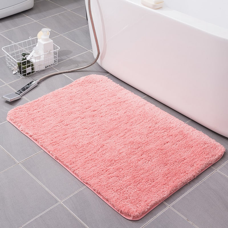 Pluche shaggy badmatten voor de badkamer met antislipzool, sneldrogende microvezel sets