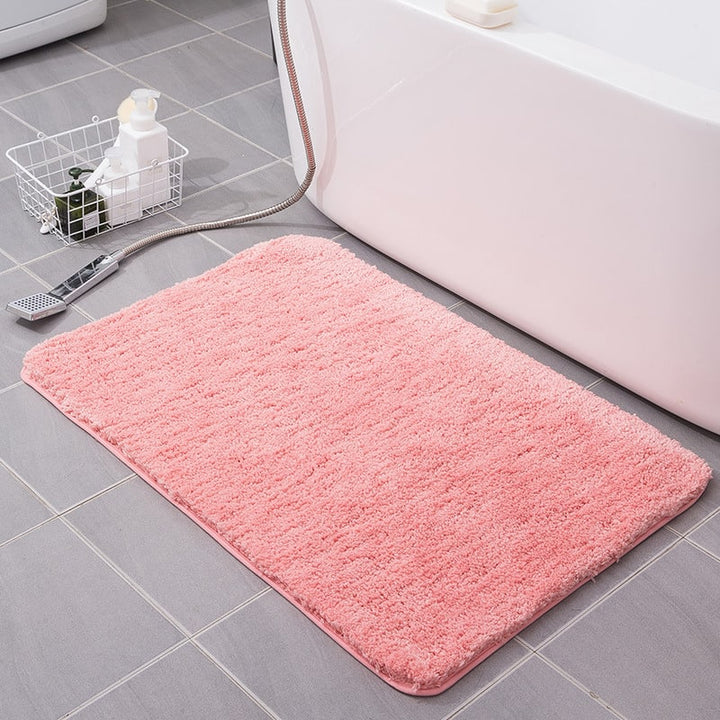 Pluche shaggy badmatten voor de badkamer met antislipzool, sneldrogende microvezel sets