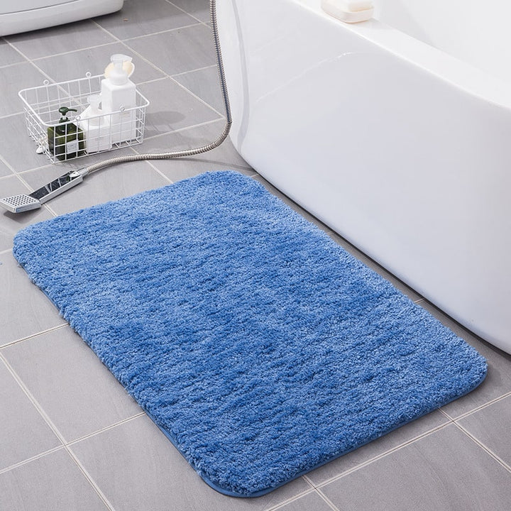 Pluche shaggy badmatten voor de badkamer met antislipzool, sneldrogende microvezel sets