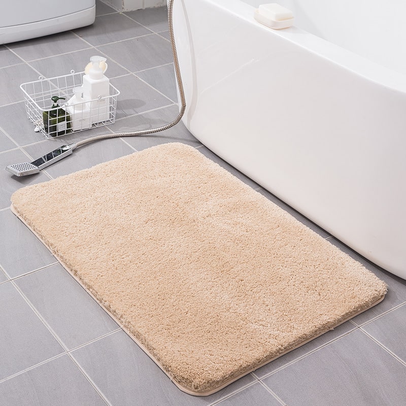 Pluche shaggy badmatten voor de badkamer met antislipzool, sneldrogende microvezel sets