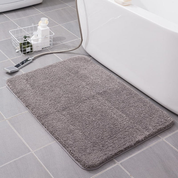 Pluche shaggy badmatten voor de badkamer met antislipzool, sneldrogende microvezel sets