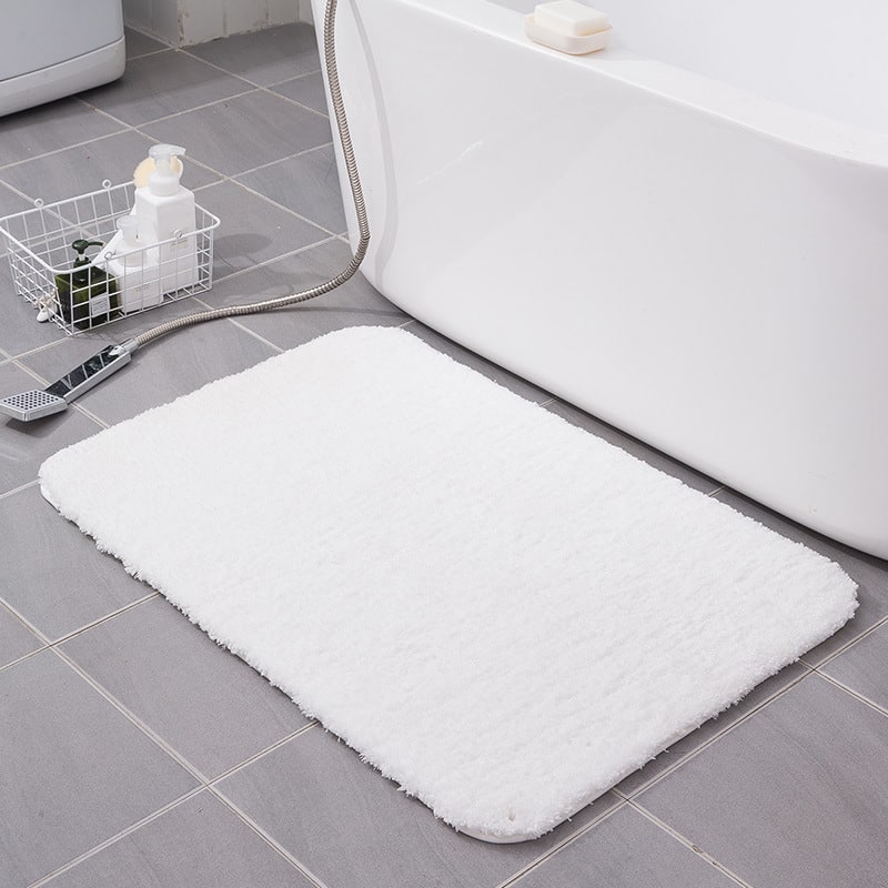 Pluche shaggy badmatten voor de badkamer met antislipzool, sneldrogende microvezel sets