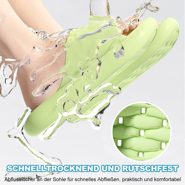 Zwembad- en doucheslippers met EVA-schuimzool met demping en afvoergaatjes, sandalen