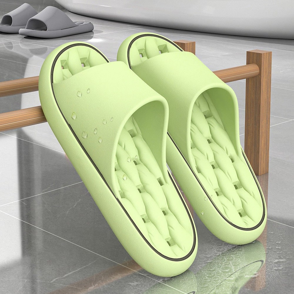 Zwembad- en doucheslippers met EVA-schuimzool met demping en afvoergaatjes, sandalen