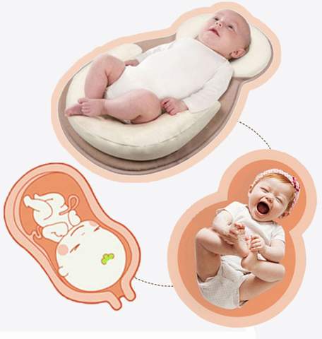 Ergonomisch draagbaar babynestje met hoofdsteun tegen een plat hoofdje – Schlafcocon