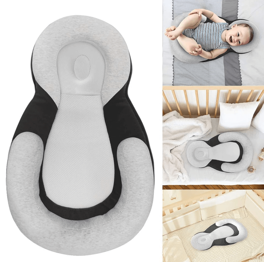 Ergonomisch draagbaar babynestje met hoofdsteun tegen een plat hoofdje – Schlafcocon