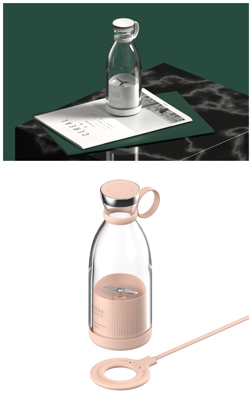 Draagbare blender met krachtige motor, roestvrijstalen messen en USB-oplaadbaar, voor smoothies