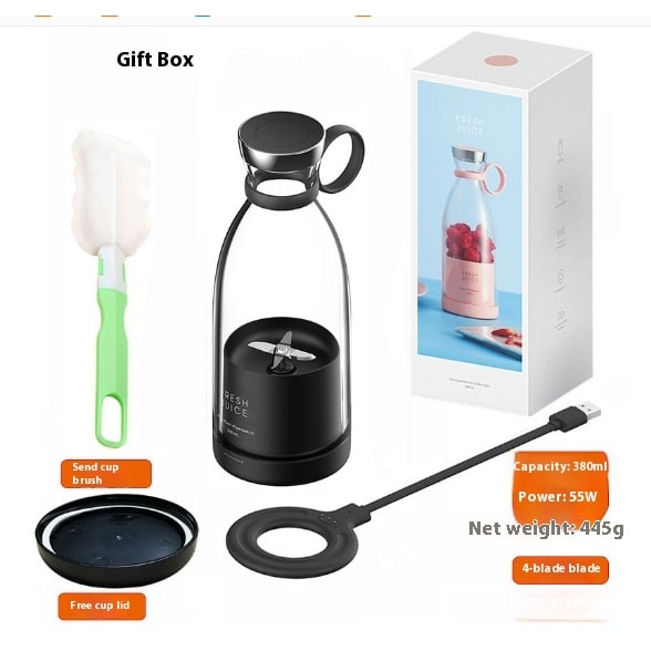 Draagbare blender met krachtige motor, roestvrijstalen messen en USB-oplaadbaar, voor smoothies