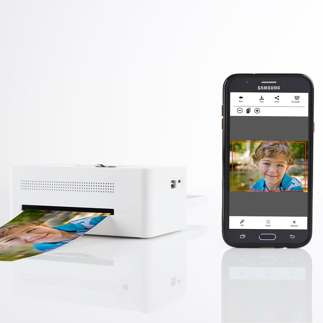 Draagbare kleuren-smartphone-fotoprinter voor directe foto's, compact en draadloos, 4x6