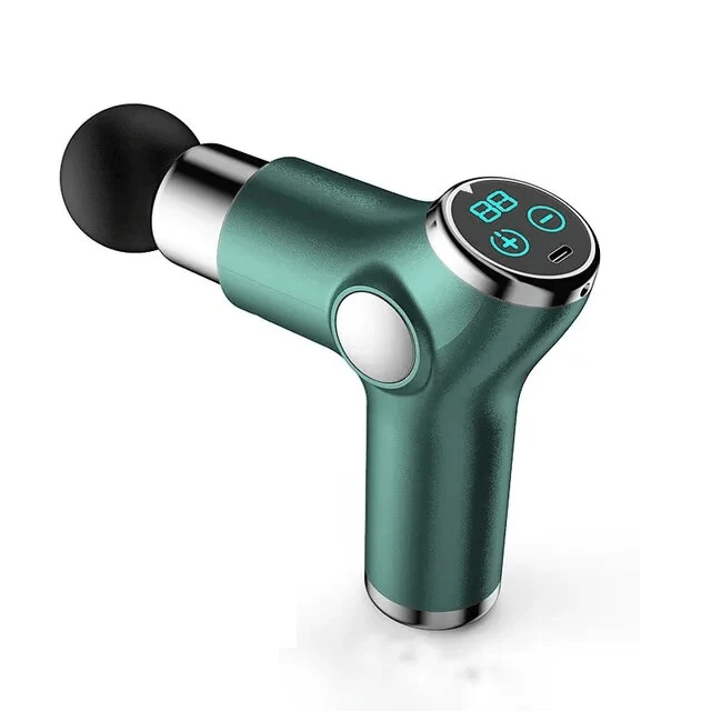 Draagbaar handmassagepistool voor diepe weefselmassage met digitaal display en USB-C-oplading, voor onderweg