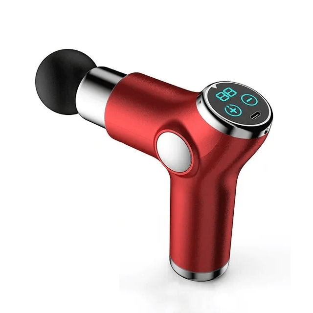 Draagbaar handmassagepistool voor diepe weefselmassage met digitaal display en USB-C-oplading, voor onderweg