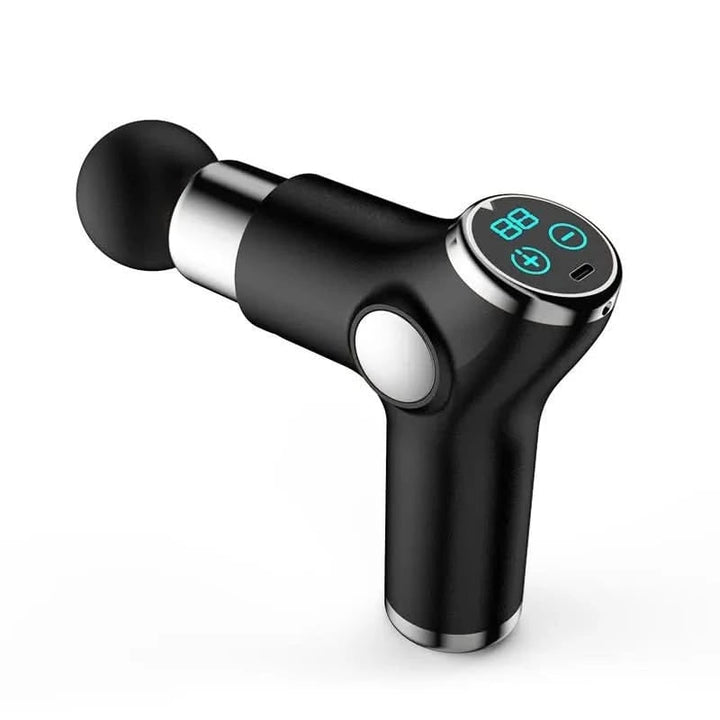 Draagbaar handmassagepistool voor diepe weefselmassage met digitaal display en USB-C-oplading, voor onderweg