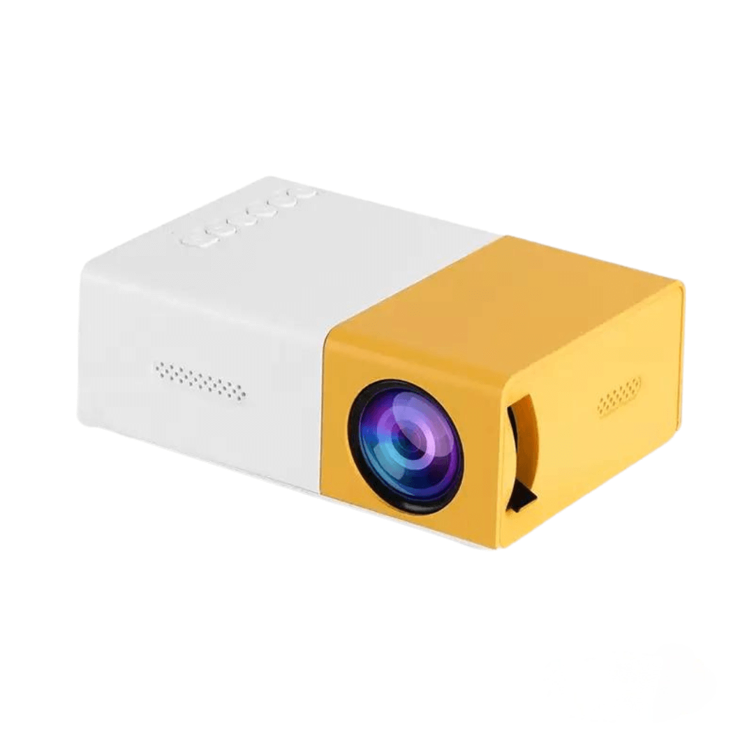 Draagbare mini projector compact LED met handmatige scherpstelling en micro-USB-poort zakformaat