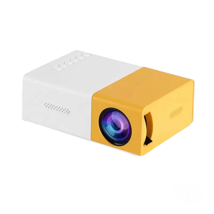 Draagbare mini projector compact LED met handmatige scherpstelling en micro-USB-poort zakformaat