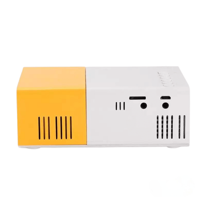 Draagbare mini projector compact LED met handmatige scherpstelling en micro-USB-poort zakformaat
