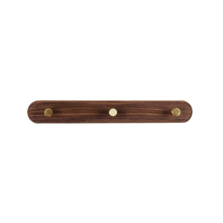 Wandkapstok van Hout met Messing Haken - LignaHook