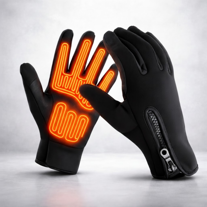 Oplaadbare verwarmde handschoenen voor skiën met waterdicht touchscreen en thermische grip