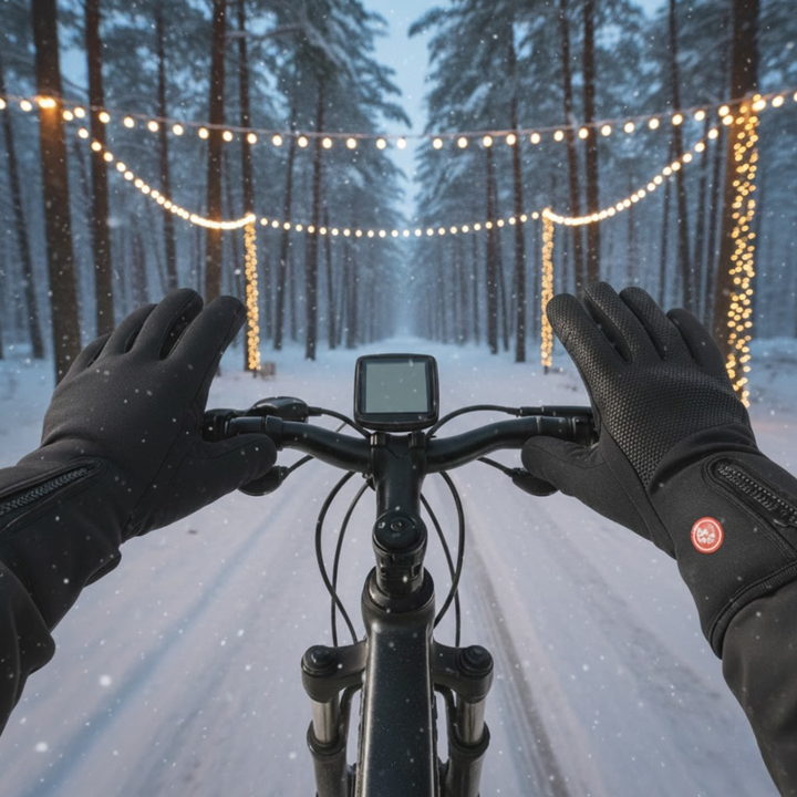 Oplaadbare verwarmde handschoenen voor skiën met waterdicht touchscreen en thermische grip