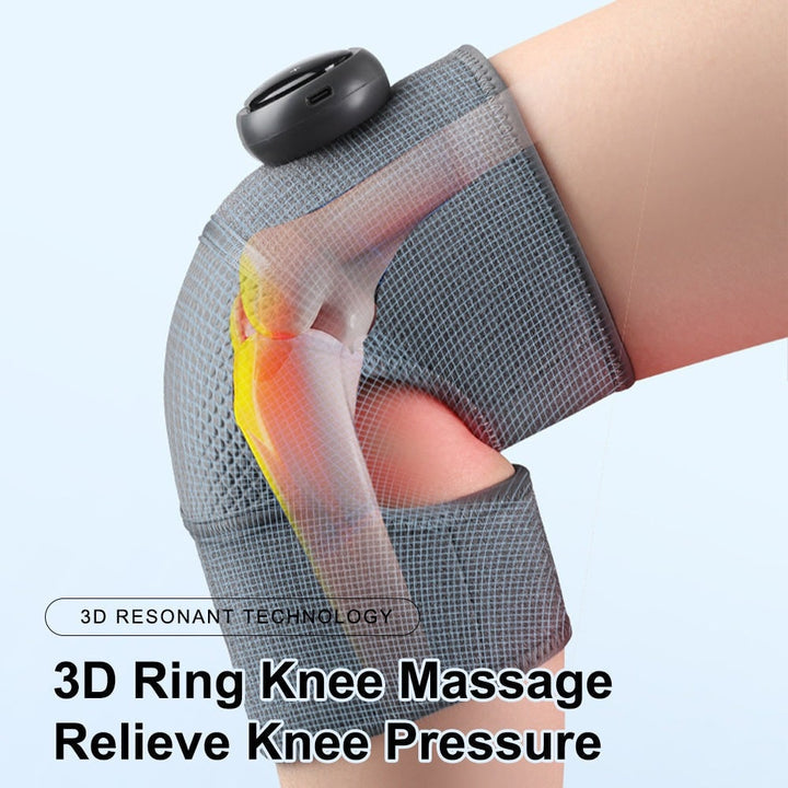 Oplaadbare verwarmde knie-massageapparaat en kniebrace met trilling instelbare warmte en digitale bediening