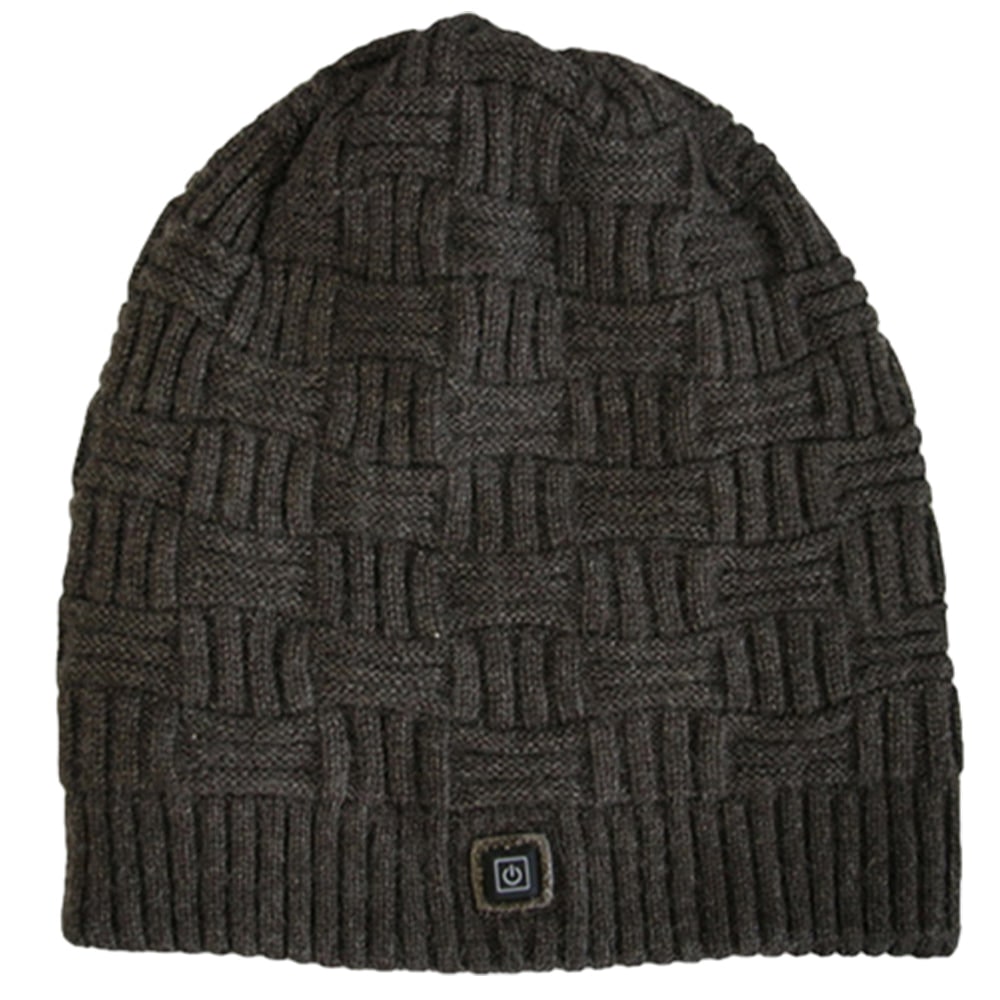 Oplaadbare verwarmde winterbeanie met oorflappen en 3400mah-accu, schedelmuts
