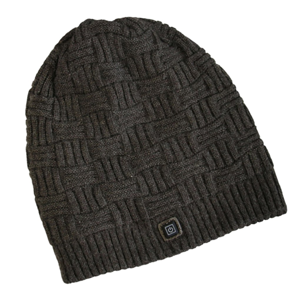 Oplaadbare verwarmde winterbeanie met oorflappen en 3400mah-accu, schedelmuts