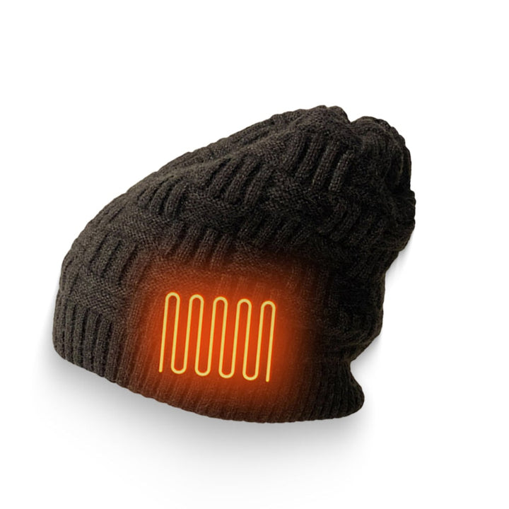 Oplaadbare verwarmde winterbeanie met oorflappen en 3400mah-accu, schedelmuts