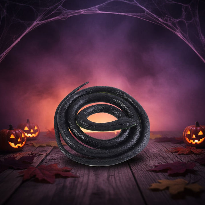 Halloween rubberen slang grappig speelgoed, realistische nepdecoratie voor feest en tuin