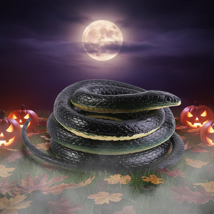 Halloween rubberen slang grappig speelgoed, realistische nepdecoratie voor feest en tuin