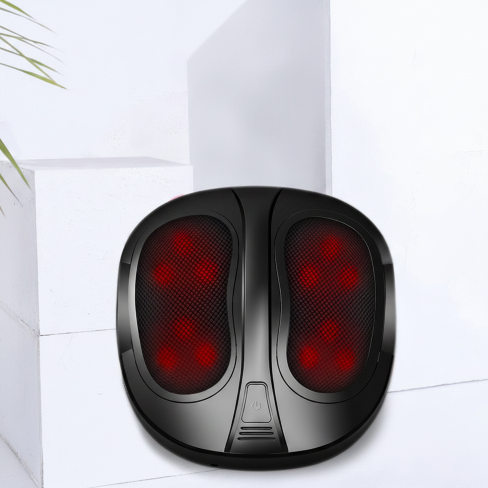Elektrische shiatsu-voetmassage met warmte en trillende nodes