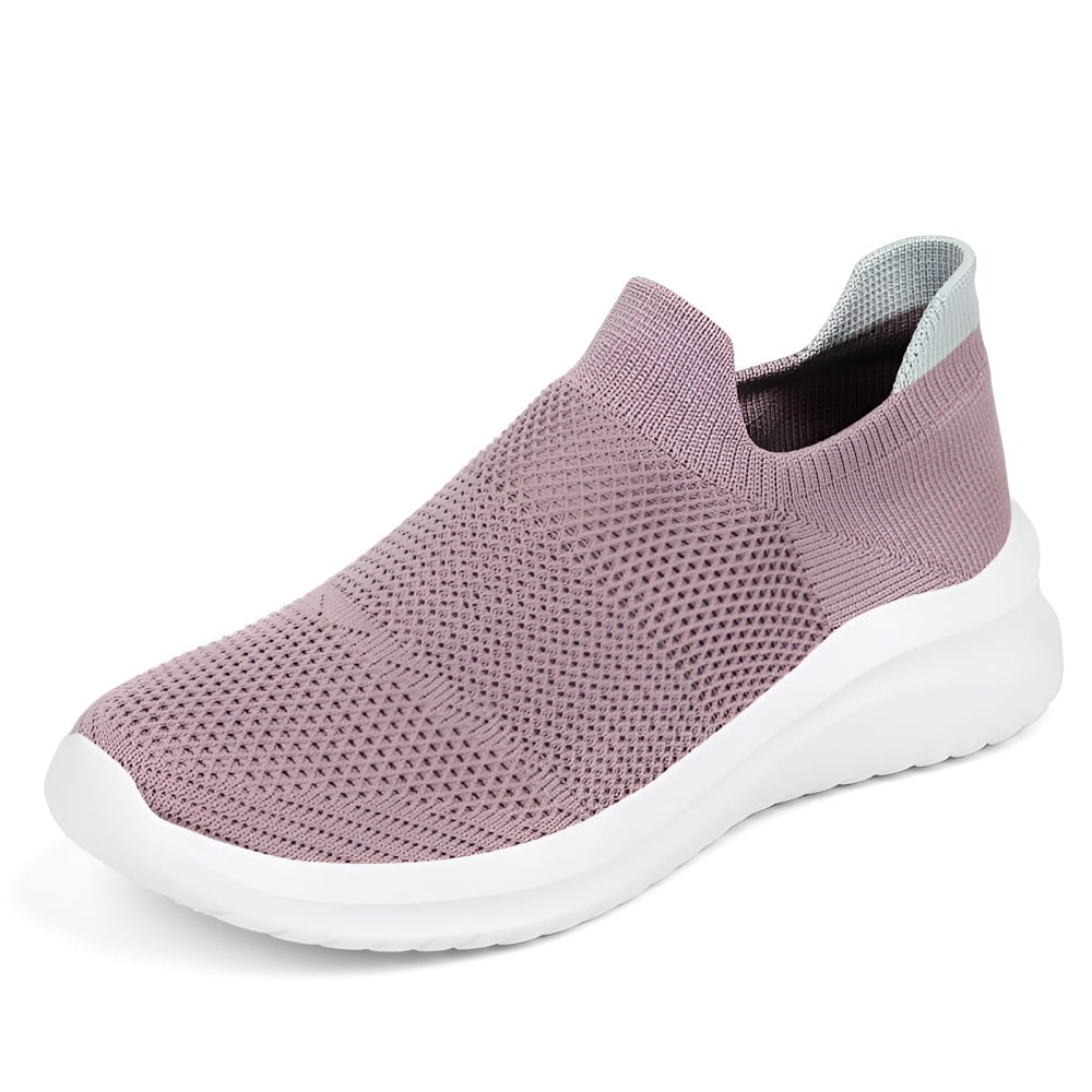 Instapsneakers voor dames met gebreid mesh bovenwerk en gevoerde schuimzool om te wandelen