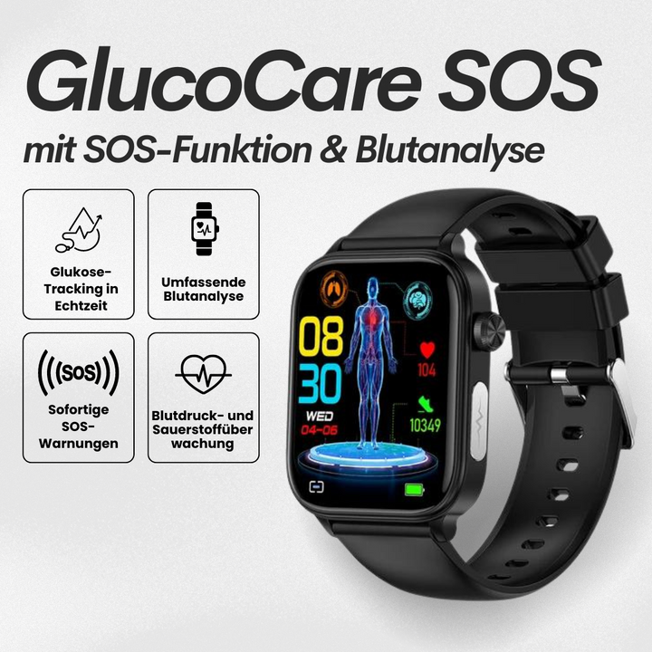 Smartwatch met Bloedglucosemeting & Noodoproep – afbeelding 2