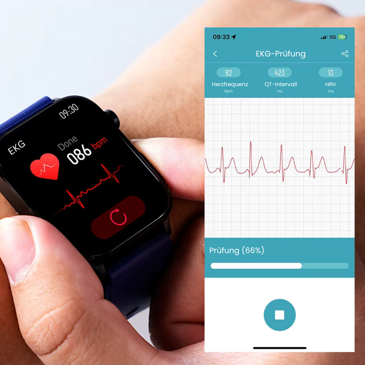 Smartwatch met Bloedglucosemeting & Noodoproep – afbeelding 5