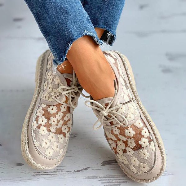 Orthopedische Geborduurde Sneakers dames - Liz