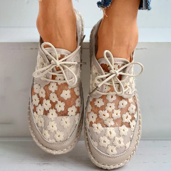 Orthopedische Geborduurde Sneakers dames - Liz