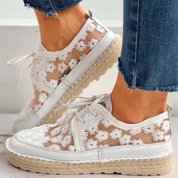 Orthopedische Geborduurde Sneakers dames - Liz