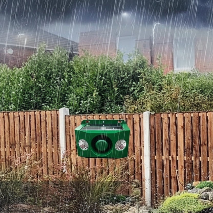 Zonne-energie muizen- en knaagdierverjager met LED-lampjes en alarm voor tuinen buiten