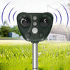 Solar ultrasone dierenverjager met bewegingssensor en LED-indicator