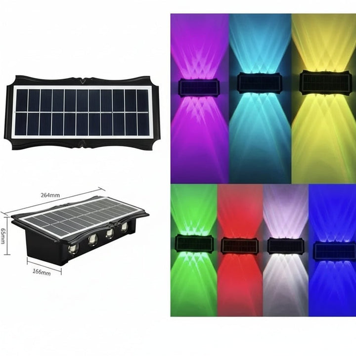 Solar wandlampen voor buiten met op- en neerverlichting weerbestendig op zonne-energie voor buiten