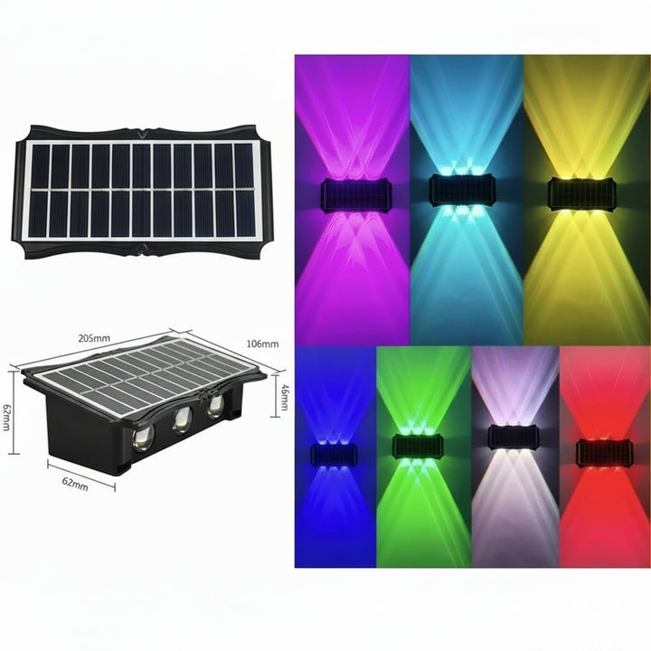 Solar wandlampen voor buiten met op- en neerverlichting weerbestendig op zonne-energie voor buiten
