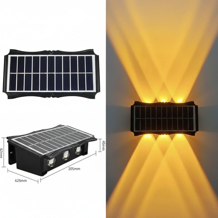 Solar wandlampen voor buiten met op- en neerverlichting weerbestendig op zonne-energie voor buiten