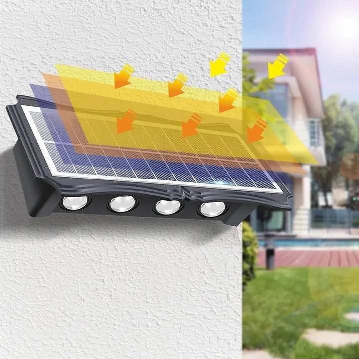 Solar wandlampen voor buiten met op- en neerverlichting weerbestendig op zonne-energie voor buiten