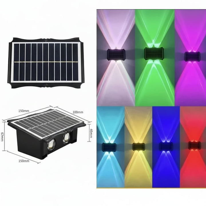 Solar wandlampen voor buiten met op- en neerverlichting weerbestendig op zonne-energie voor buiten