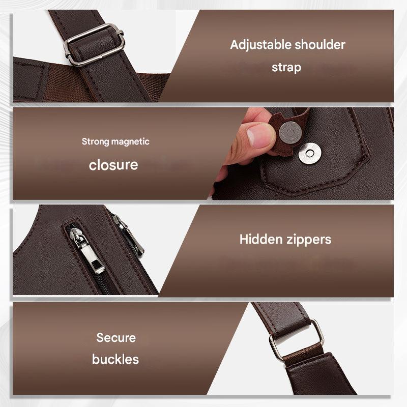 Diefstalbestendige schoudertas voor heren – ShadowCarry Pro