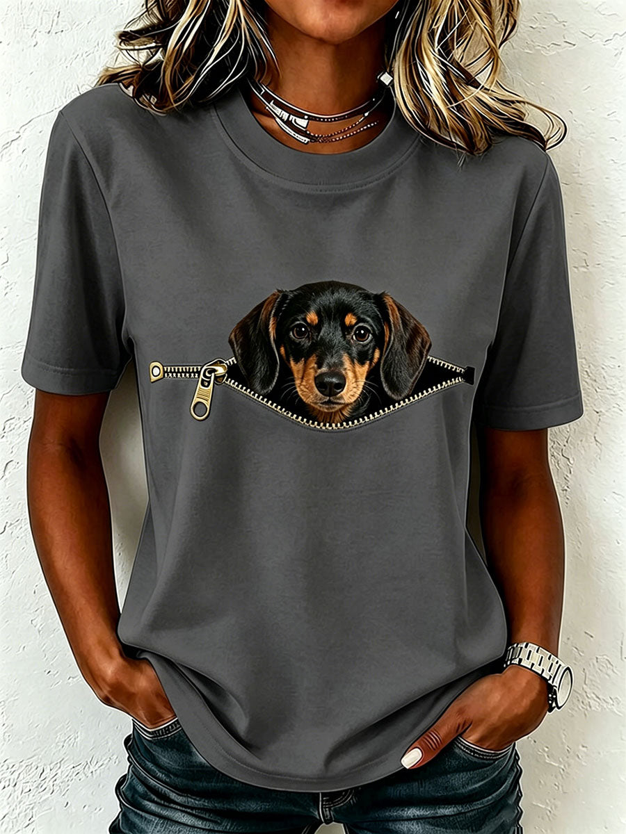 T-shirt met korte mouwen en tekkelprint