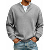 Wafelgebreide top met lange mouwen en layered look