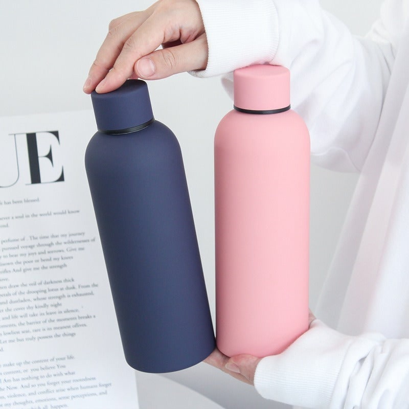 Roestvrijstalen geïsoleerde drinkfles met dubbele wand, matte afwerking, antislip