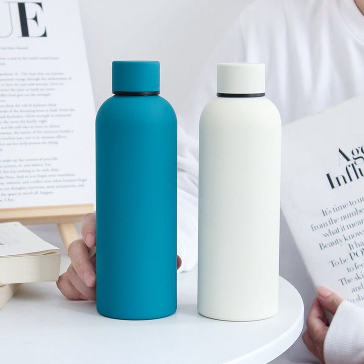 Roestvrijstalen geïsoleerde drinkfles met dubbele wand, matte afwerking, antislip