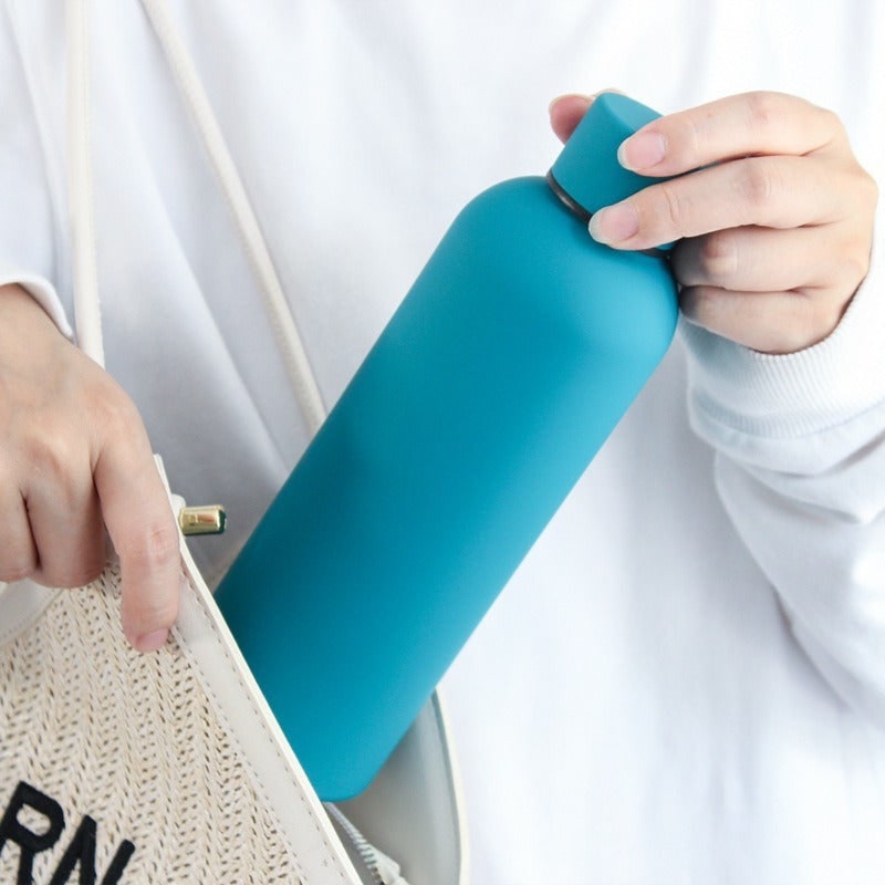 Roestvrijstalen geïsoleerde drinkfles met dubbele wand, matte afwerking, antislip